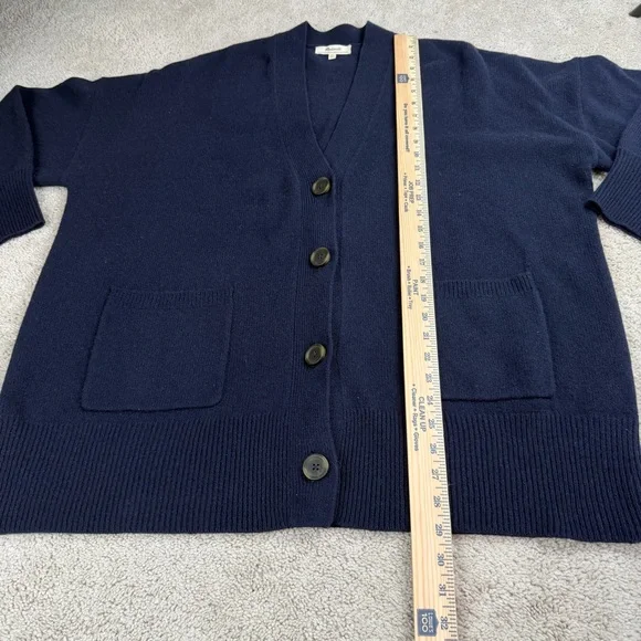 Madewell (Re)sourced Cashmere Oversized Cardigan Sweater Midnight Blue Size XL - Picture 12 of 14